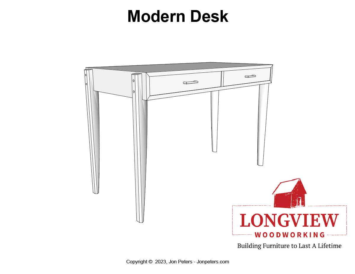 Mid-Century Modern Writing Desk Design Plans