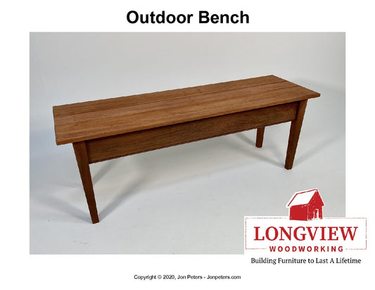 Outdoor Bench Design Plans