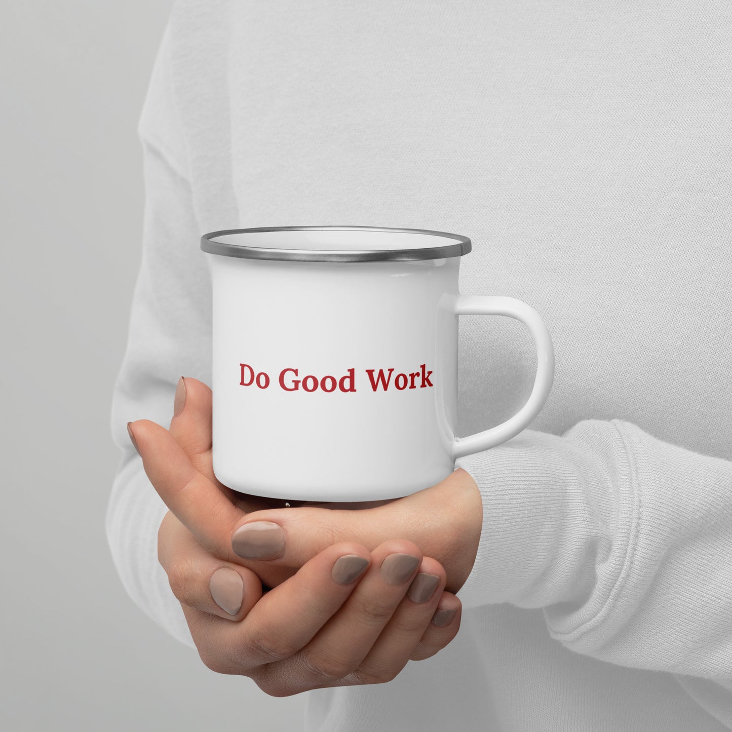 Do Good Work Enamel Mug